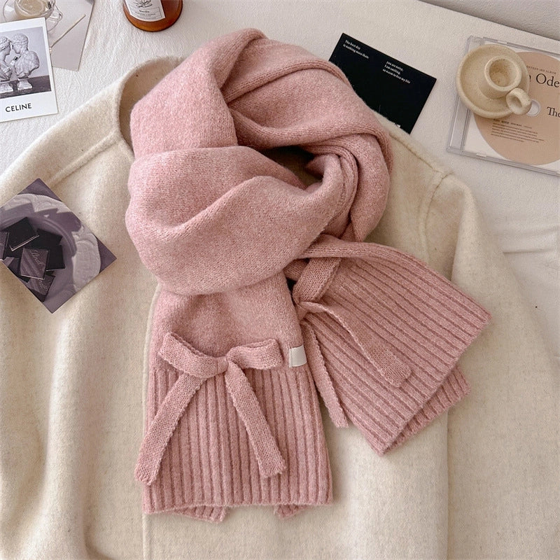 Women's Cute Sweet Solid Color Spandex Polyester Acrylic Scarf