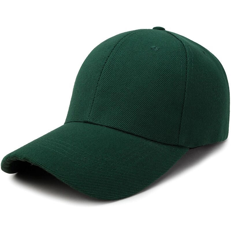 Women's Minimalist Solid Color Printing Curved Eaves Baseball Cap