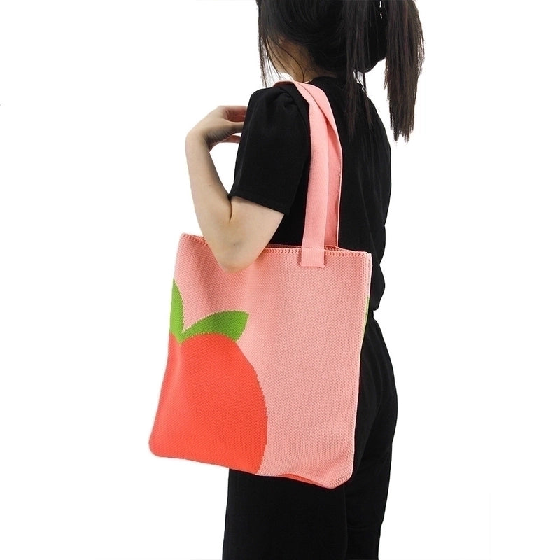 Women's Large Polyester Fruit Basic Open Tote Bag