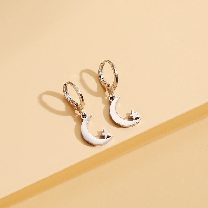 Fashion Simple Stainless Steel Earrings Geometric Drop Earrings