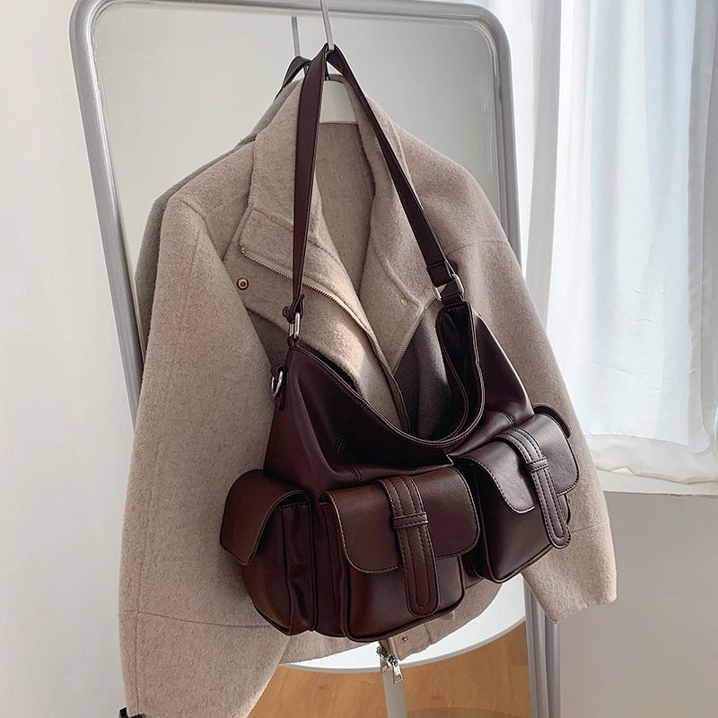 Women's Small All Seasons Pu Leather Solid Color Streetwear Square Zipper Square Bag