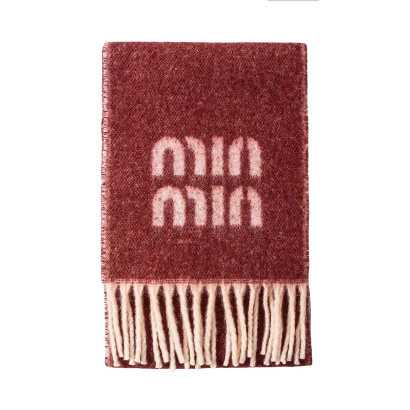 Brown Striped Scarf Women's Autumn And Winter  Trendy Winter Warm Imitation Cashmere Windproof Scarf For Students