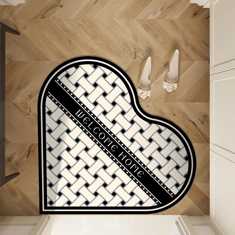 Casual Elegant Pastoral Letter Heart Shape Polyester Carpet Bathing