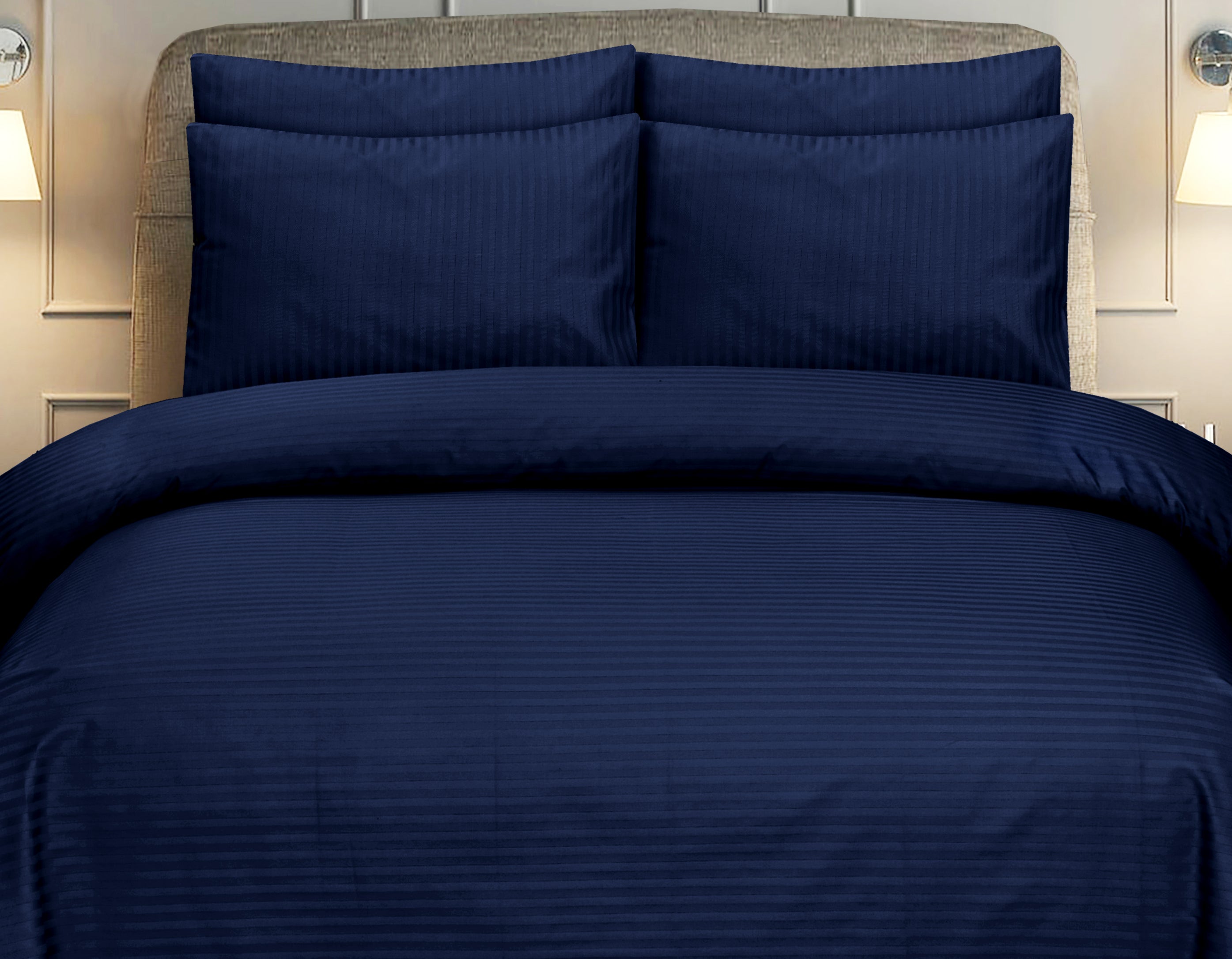 Blue Stripe-Bed Sheet Set