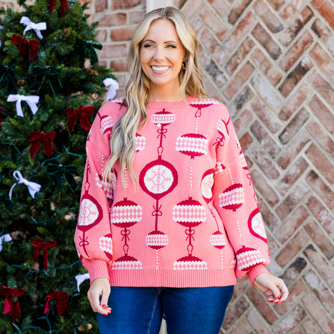 My Christmas Ornament Sweater. Pink