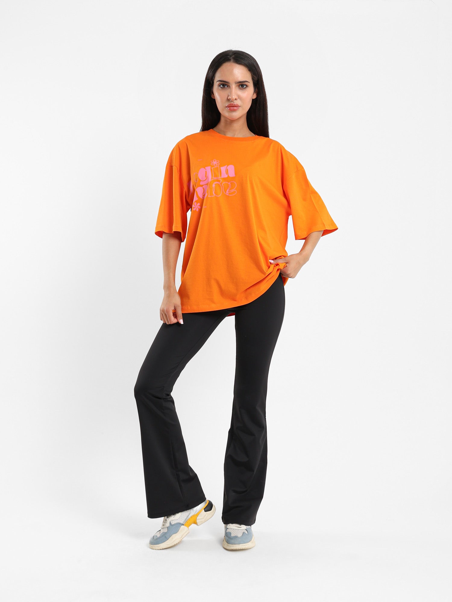 Begin Again Printed Oversized Tee