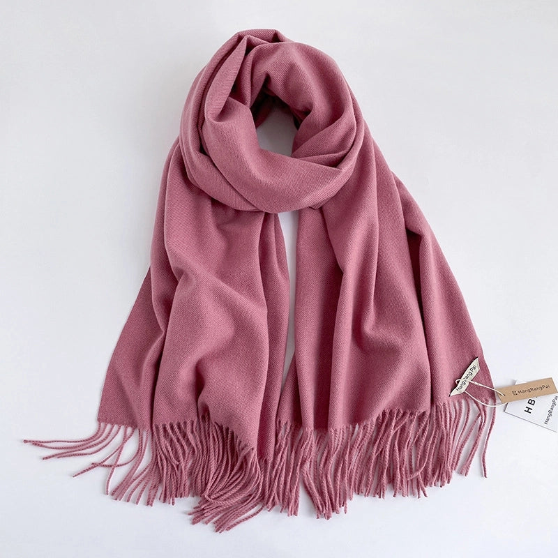 Unisex Casual Basic Solid Color Imitation Cashmere Scarf