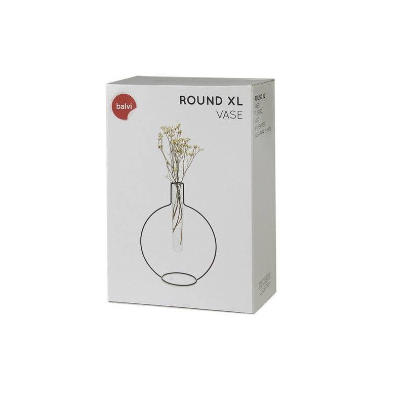 Silhouette Round Test Tube Vase - Black