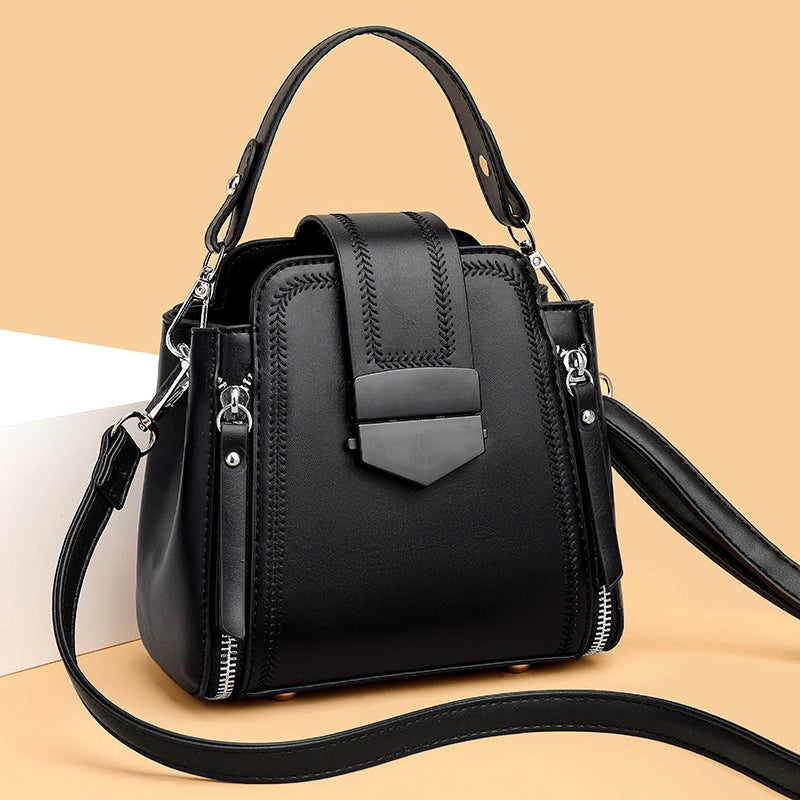 Women's Medium All Seasons Pu Leather Classic Style Handbag
