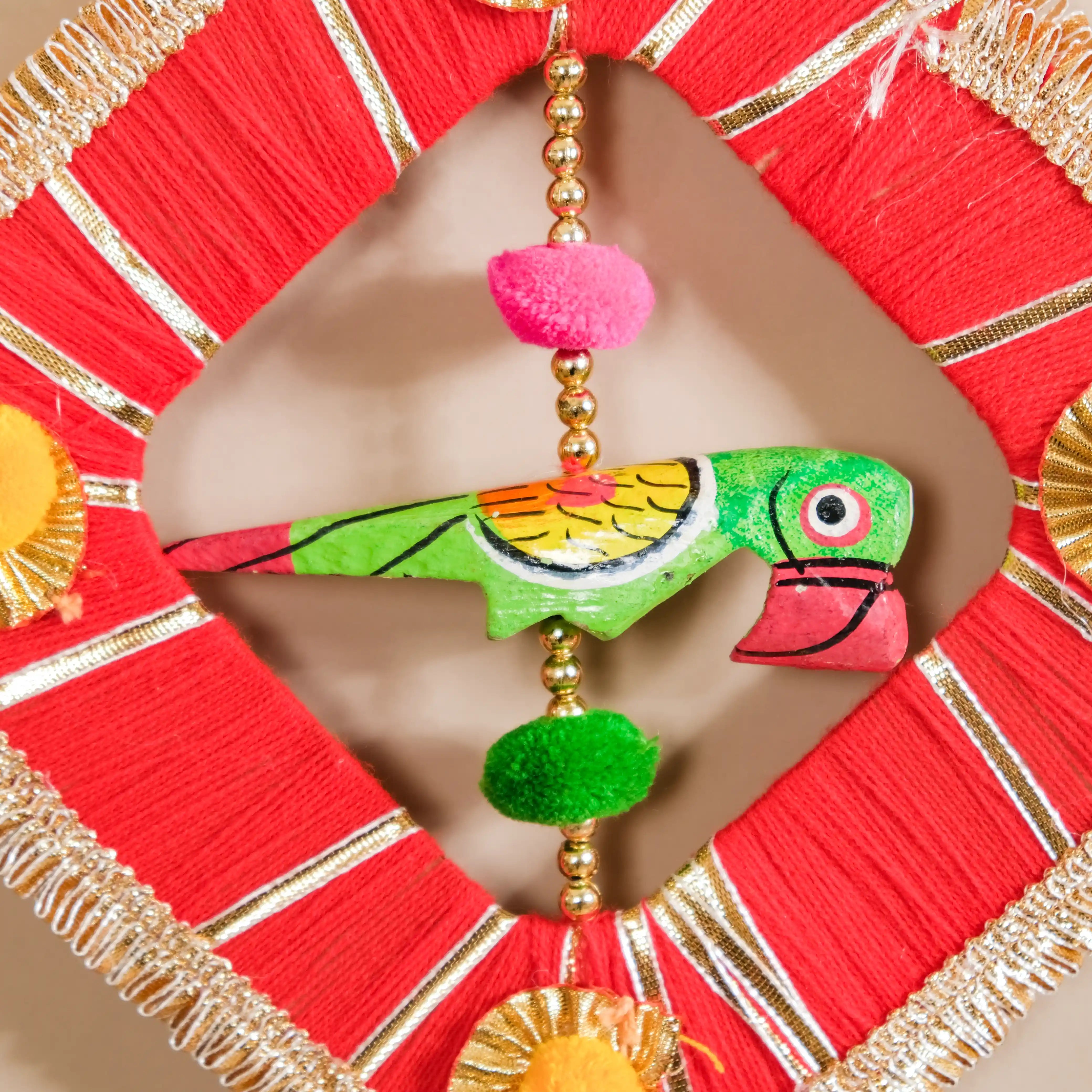 Festive Bell Multicolour Wall Hanging Set of 2