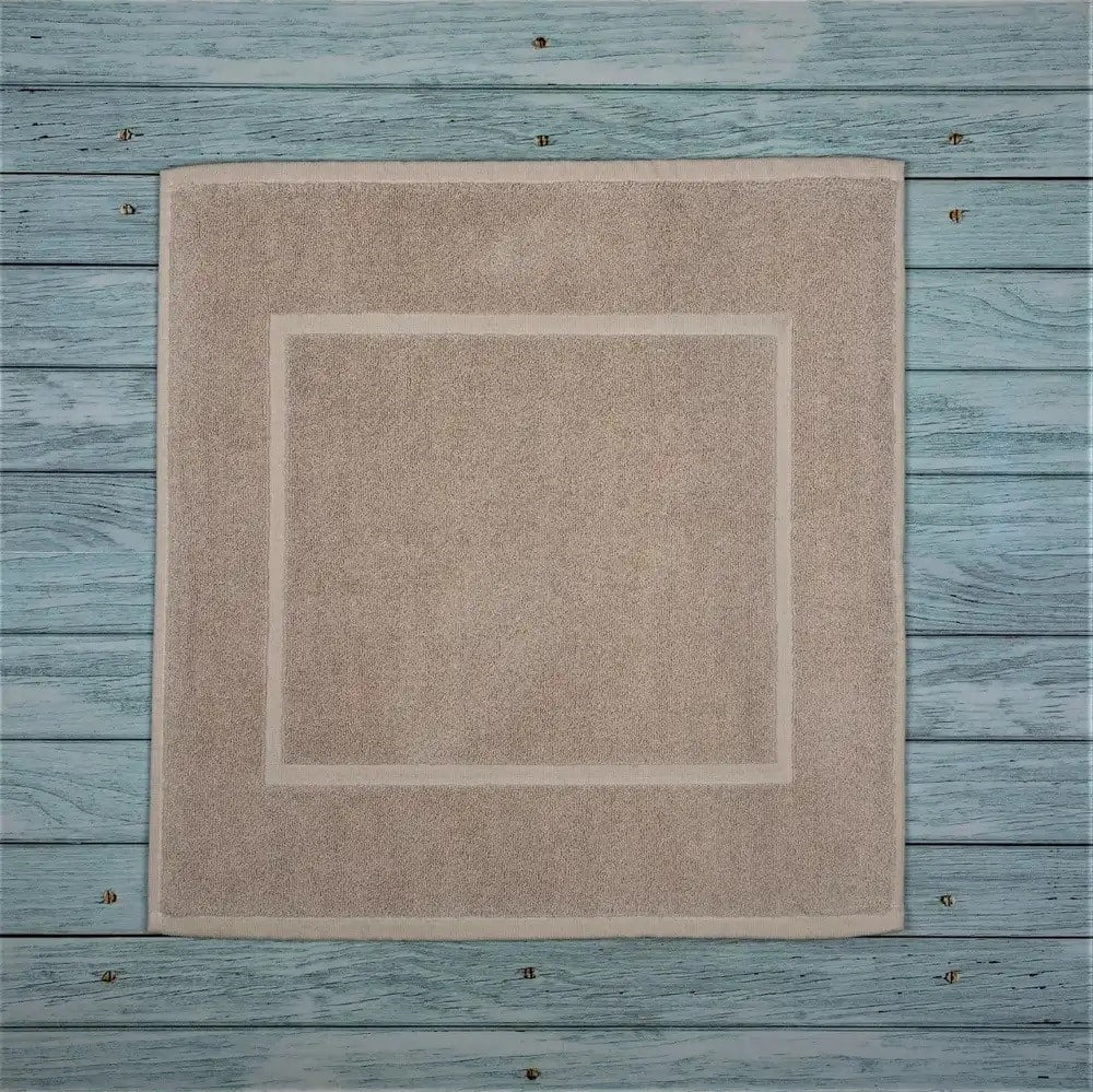 Pure Cotton Towelling Shower Mat 1000gsm. Beige colour Clearance