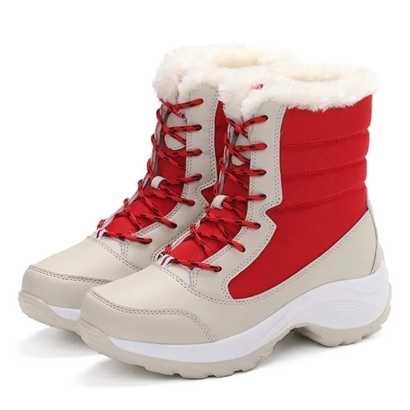 Cricsblue ugg Women Boots Waterproof Heels Boots For Winter Tren Platform Ankle Boots Keep Warm Snow Shoes Plush Outdoor Short