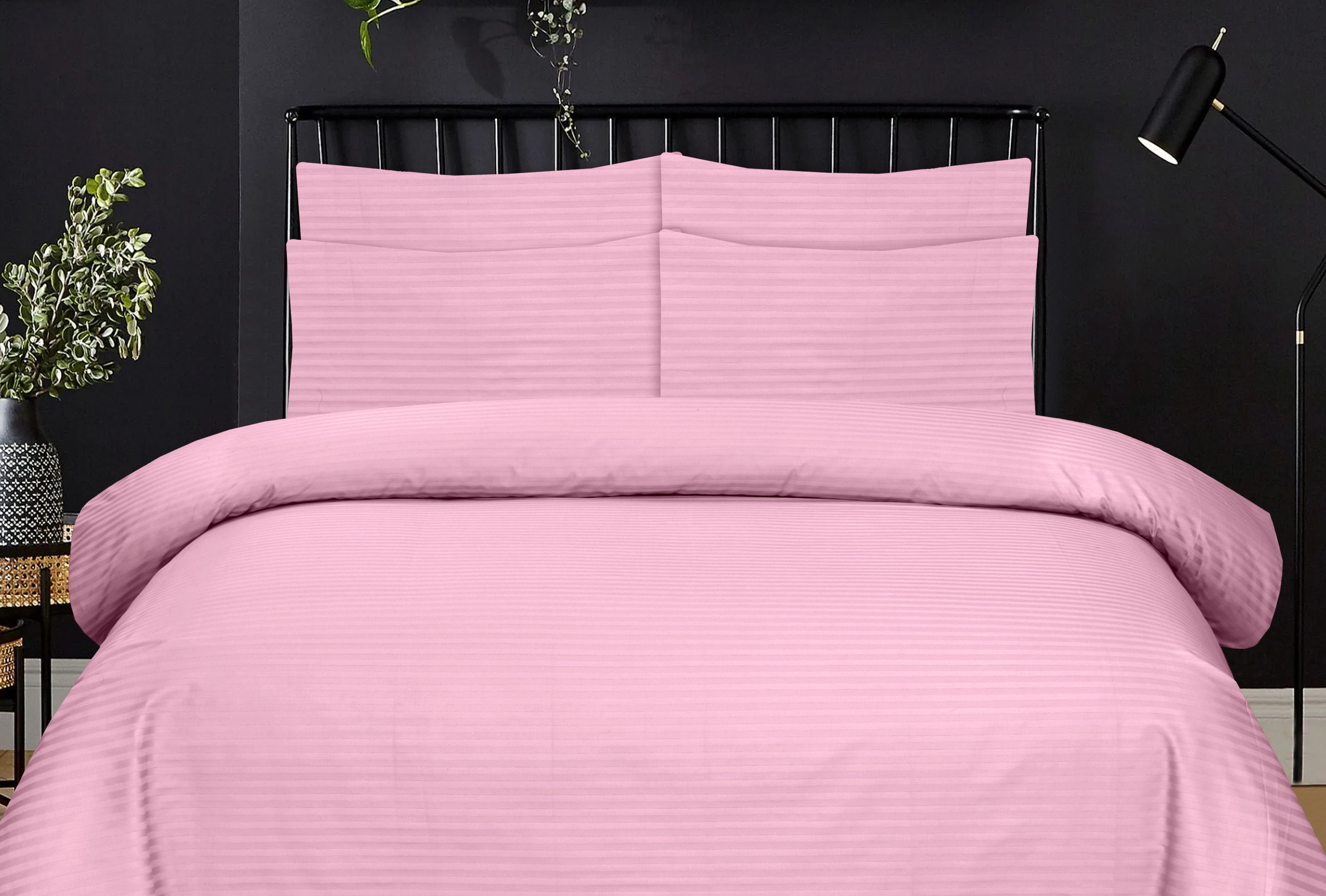 Pink Stripe-Bed Sheet Set