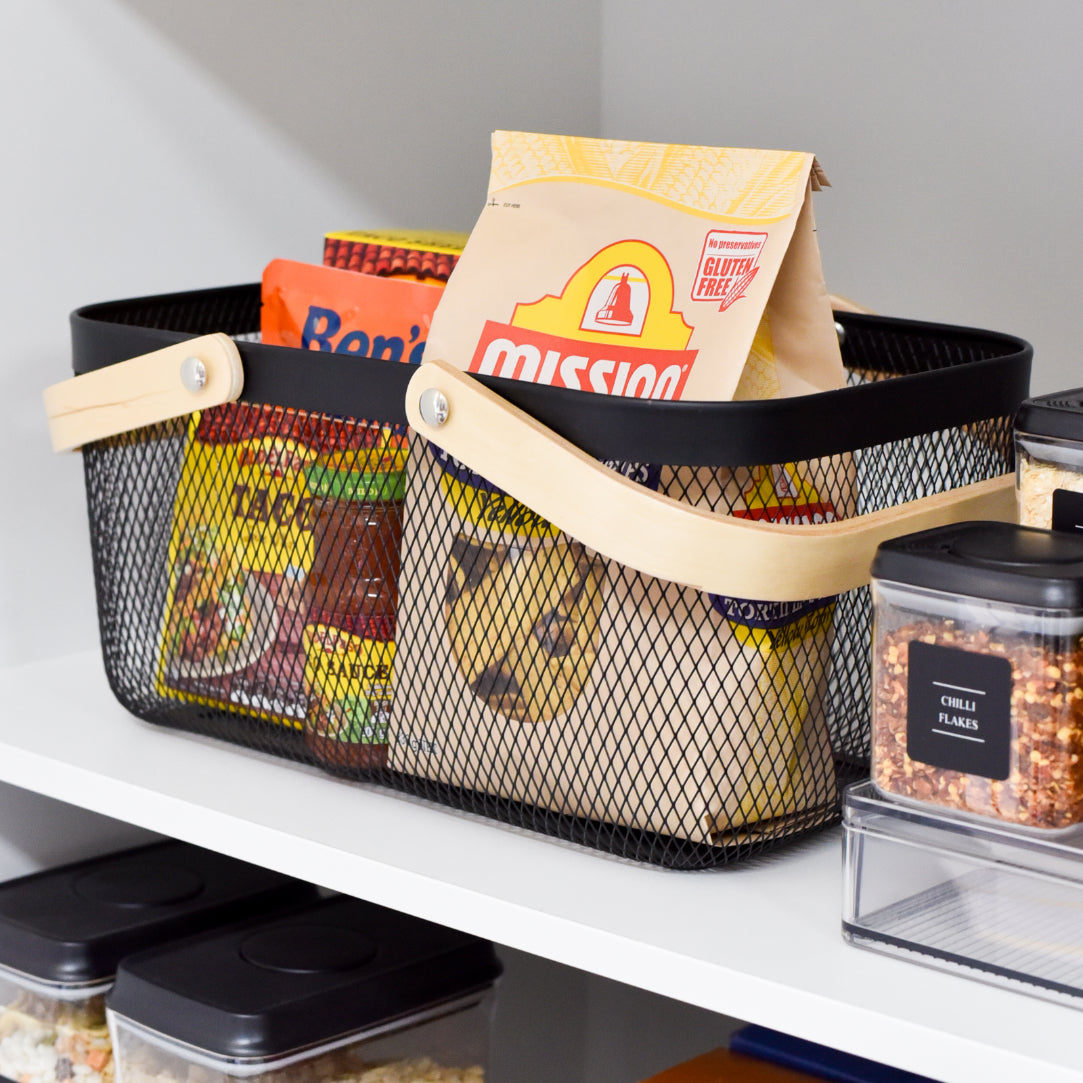 Mesh Storage Basket - Black