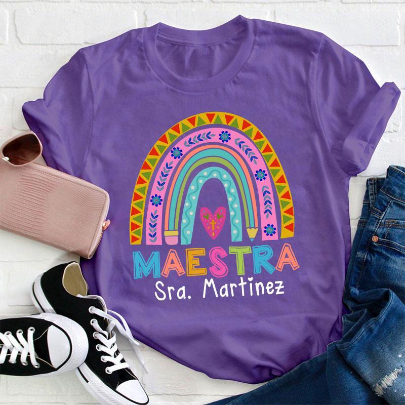 Personalized Maestra Spanish Teacher T-Shirt