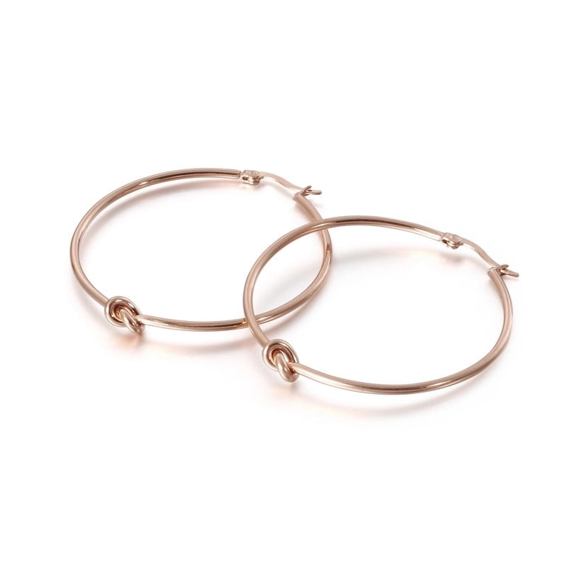 Fashion Geometric Plating Titanium Steel 18K Gold Plated Earrings
