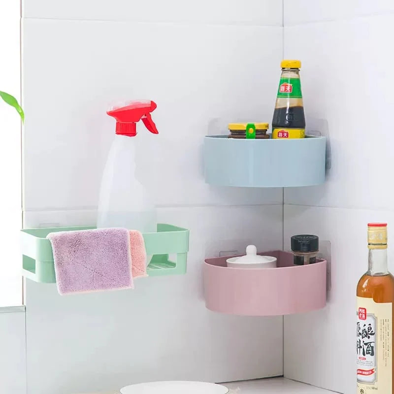 ADHESIVE TRIANGLE CORNER SHELF