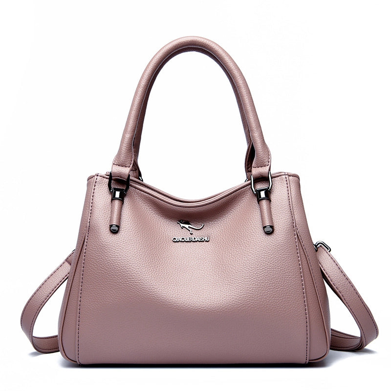 Women's Medium Pu Leather Solid Color Elegant Vintage Style Square Zipper Crossbody Bag