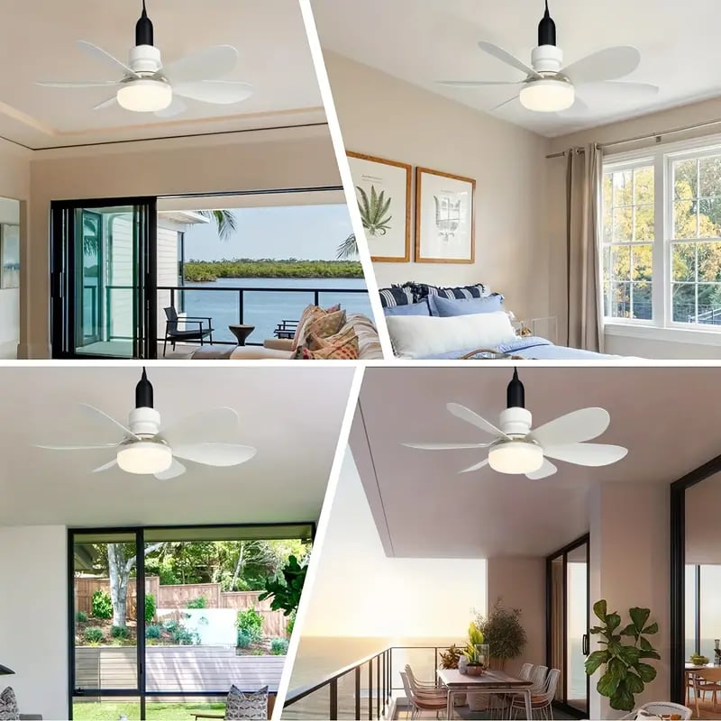 🔥SUMMER SALE- 2-IN-1 PORTABLE CEILING FAN & LIGHT with Remote Control