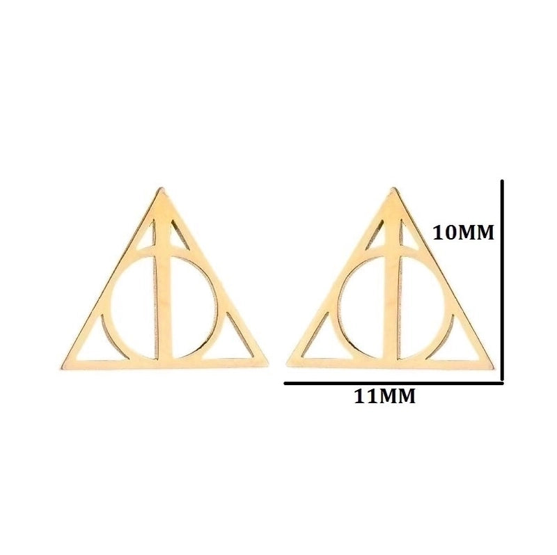 Minimalist Geometric 304 Stainless Steel No Inlaid 18K Gold Plated Ear Studs