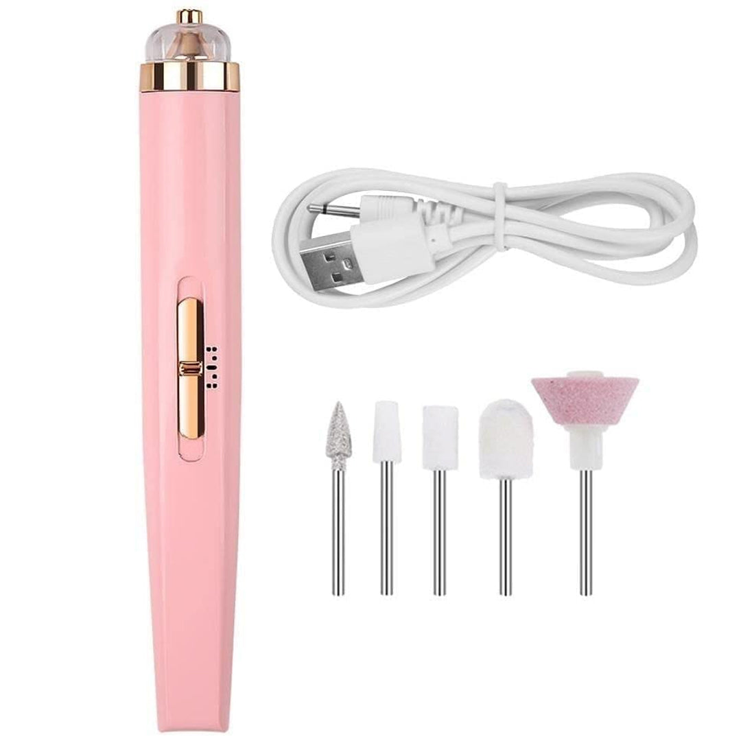 5 In 1 Electric Nail Drill Kit. Rechargeable Cordless Manicure Kit