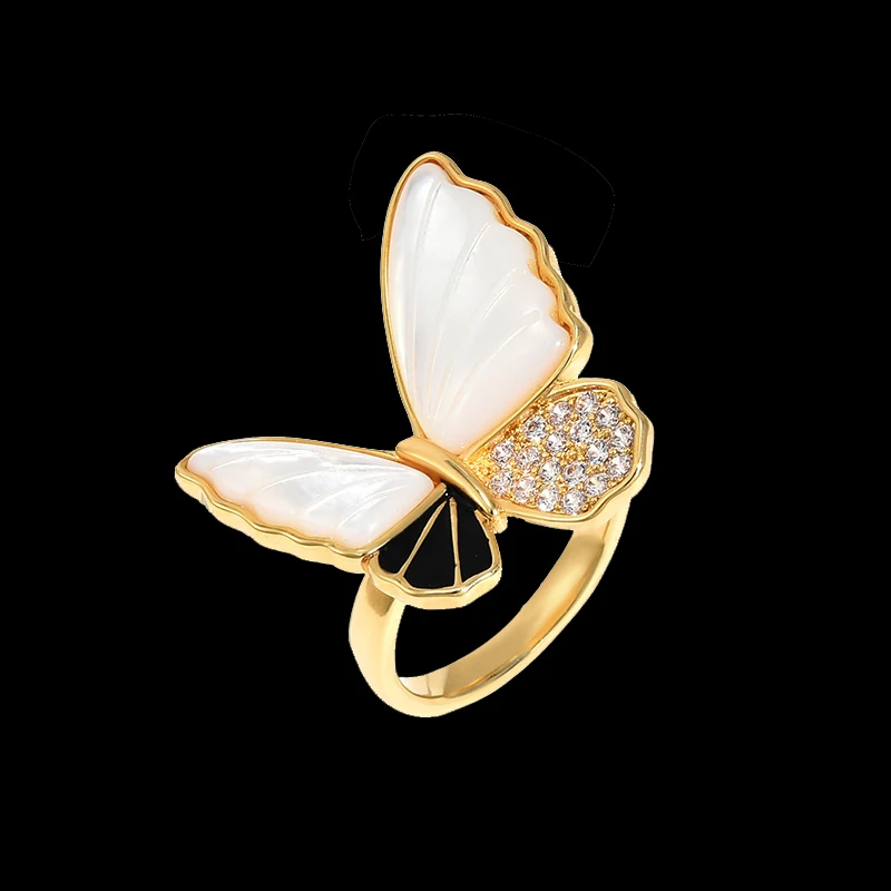 New Korean luxury open ring cute personality butterfly  ring women accessories