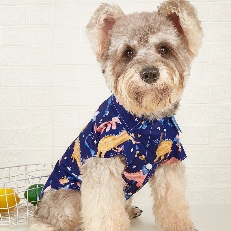 Minimalist Classic Style Cotton Color Block Pet Clothing
