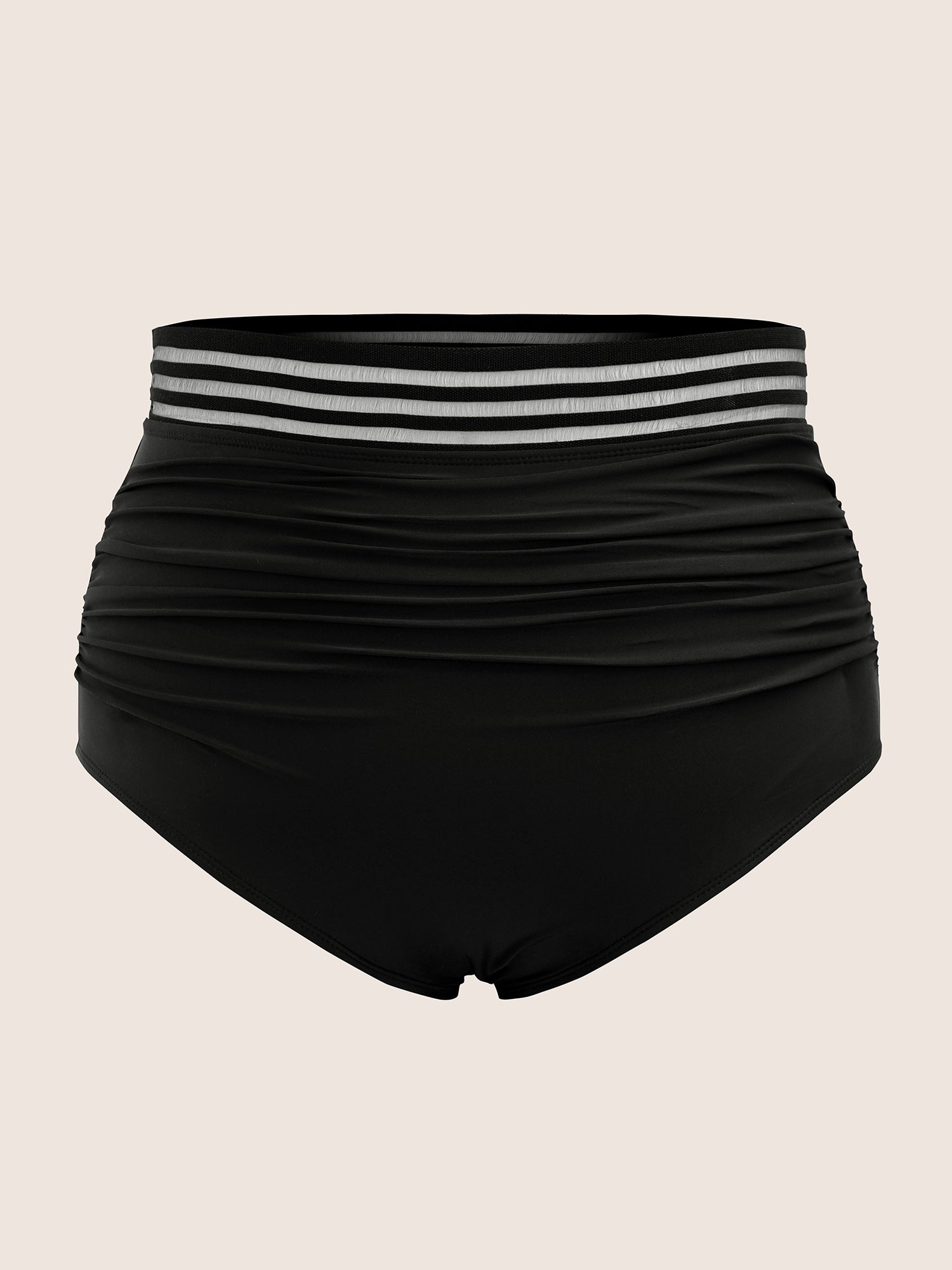 Woven Ribbon Gathered High stretch Swim Bottom