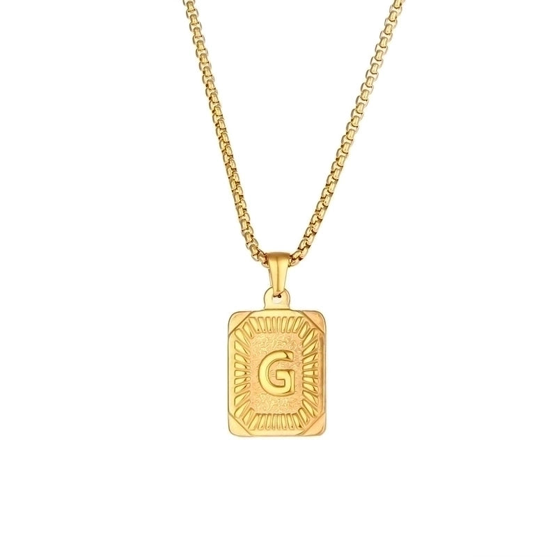 Fashion Letter Stainless Steel Pendant Necklace Plating Stainless Steel Necklaces