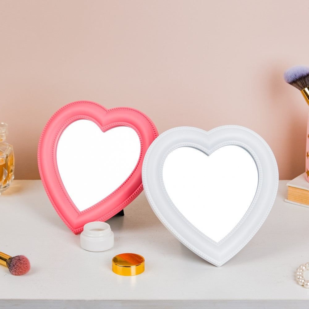 Hearty Desk Mirror Pink Small