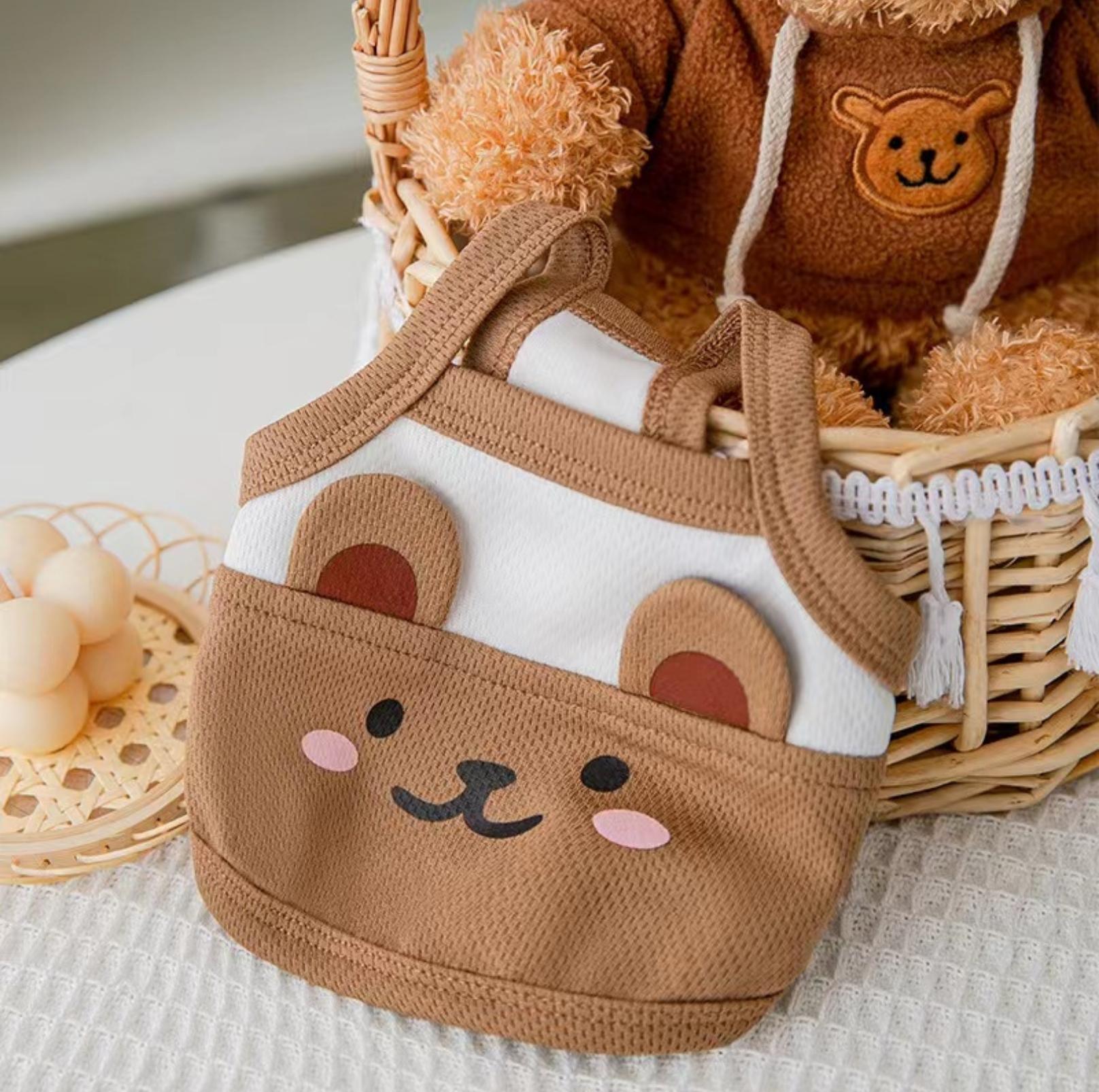 Cute Bear-Themed Pet Summer Vest