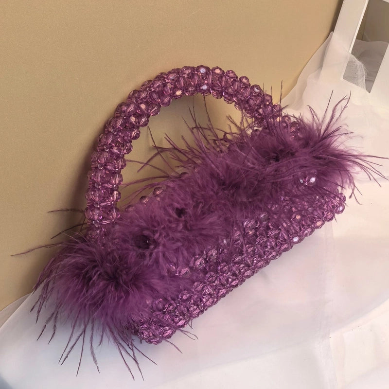 Women's Small Arylic Solid Color Elegant Flip Cover Evening Bag