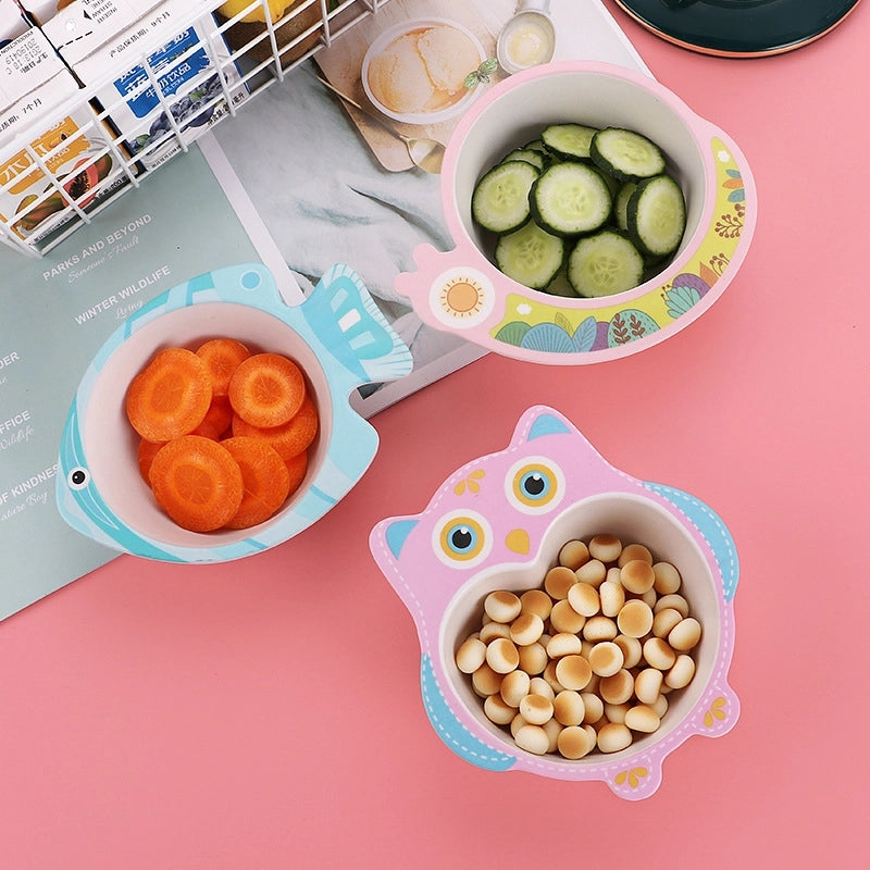 Cute Cartoon Bamboo Fibre Tableware 1 Piece