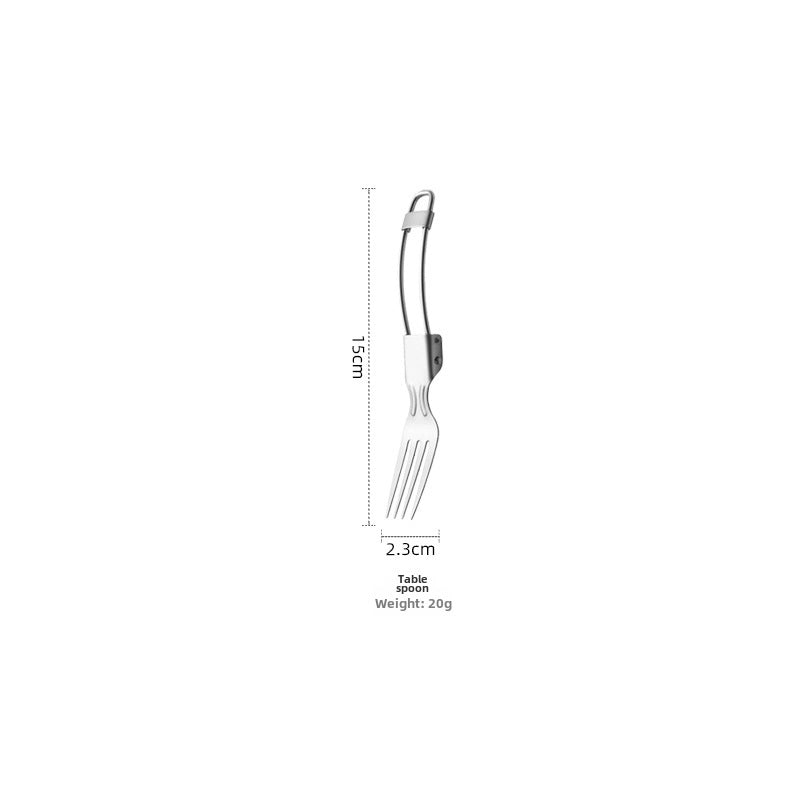 304 Folding Tableware Suit Salad Spoon Fork Chopsticks Folding Spoon Outdoor Picnic Travel Portable Foldable