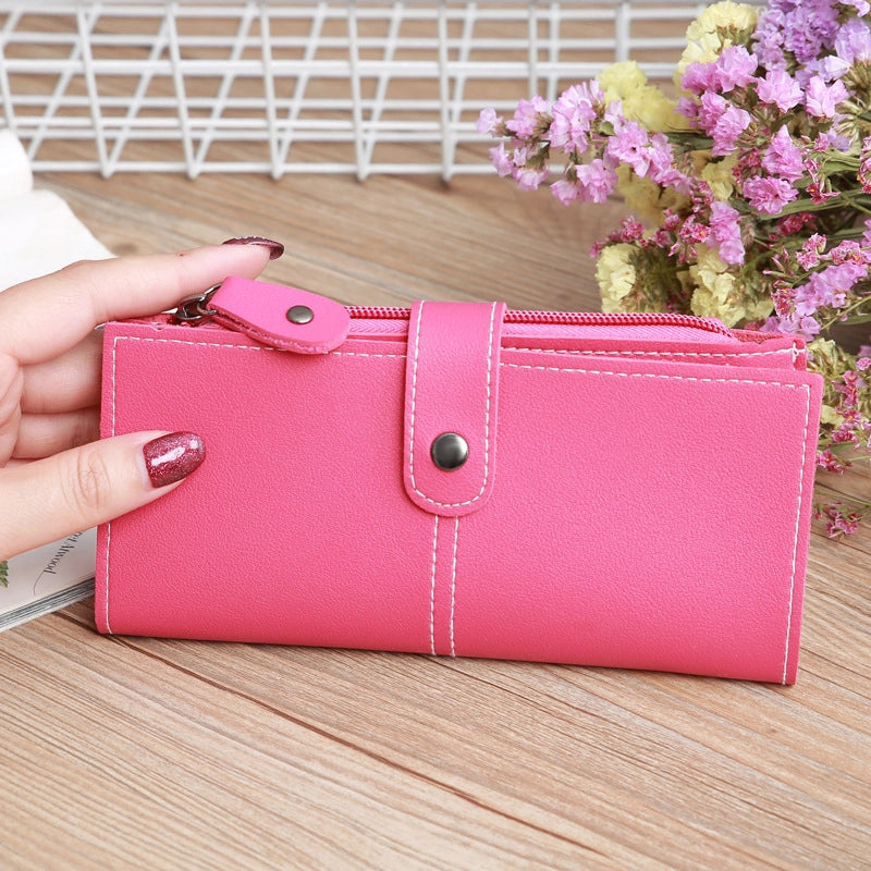 Women's Multi-function Zipper Multi-card Position Buckle Zipper Wallet