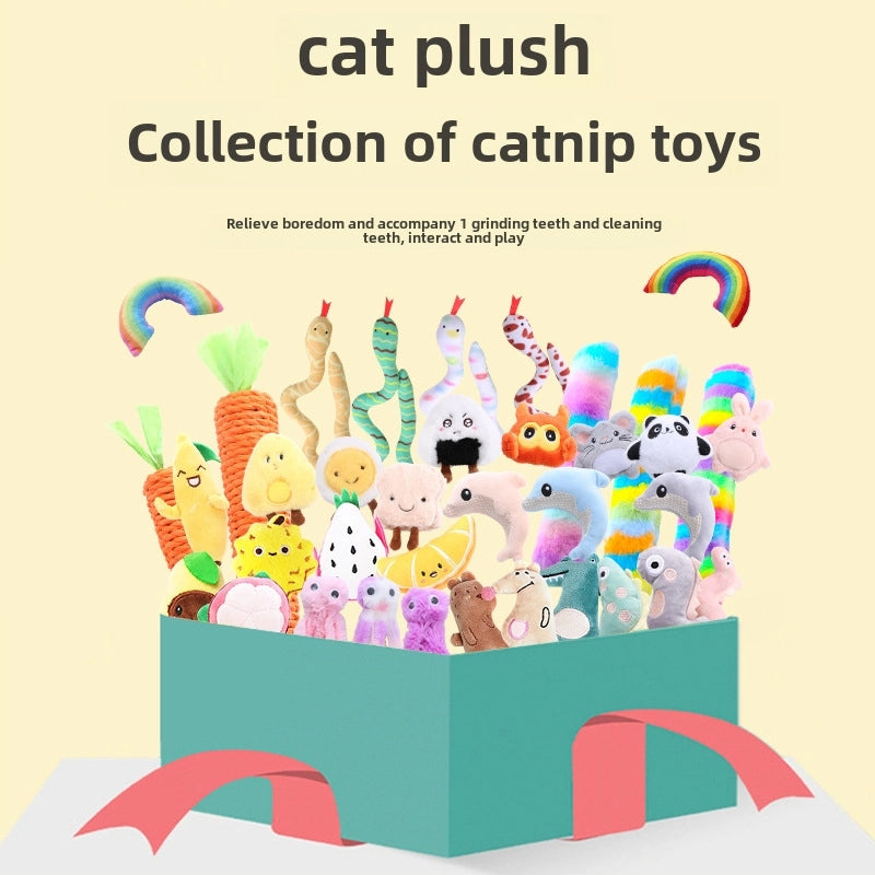2 Pieces Cat Toys Cute Catnip Plush Toys Big Collection Cat Self Hi Toys Pet Supplies Explosions