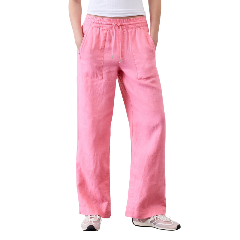 Retreat Linen High Rise Wide Leg Pant