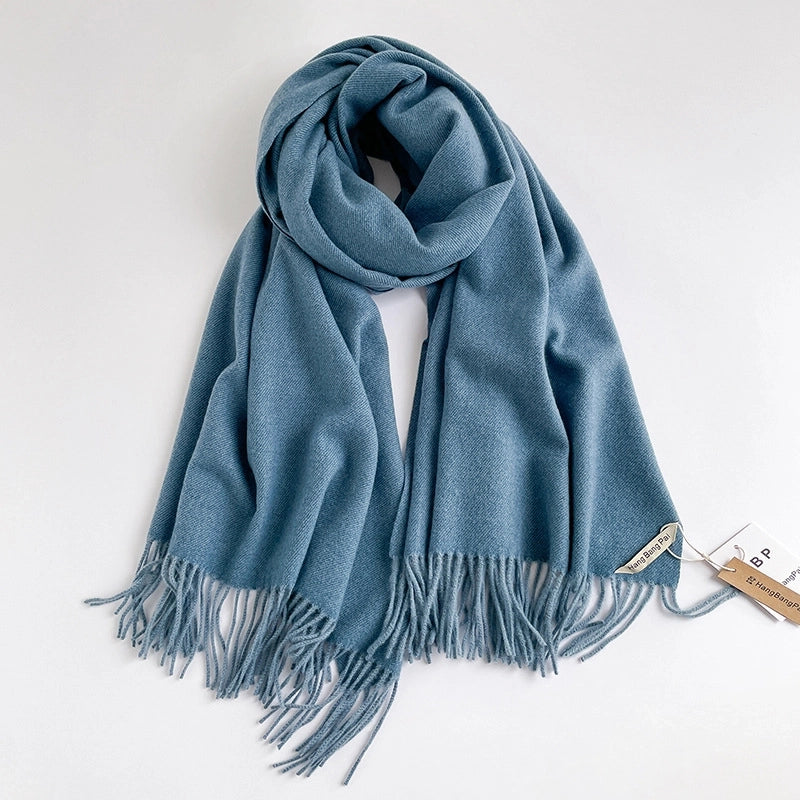 Unisex Casual Basic Solid Color Imitation Cashmere Scarf