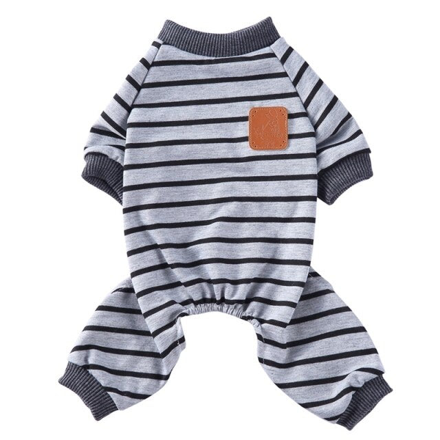 Striped Cotton Dog Clothes