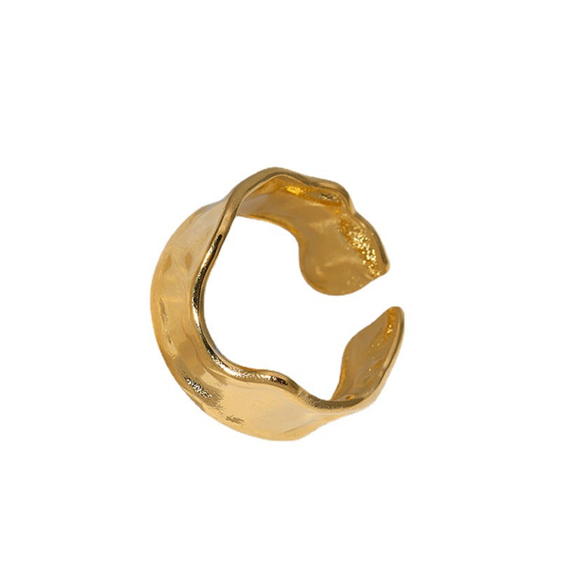 Women Minimalist Stripe Geometric Stainless Steel Electroplating Rings