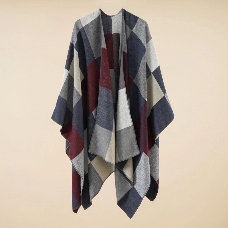 Women's Casual Lattice Polyester Tassel Shawl