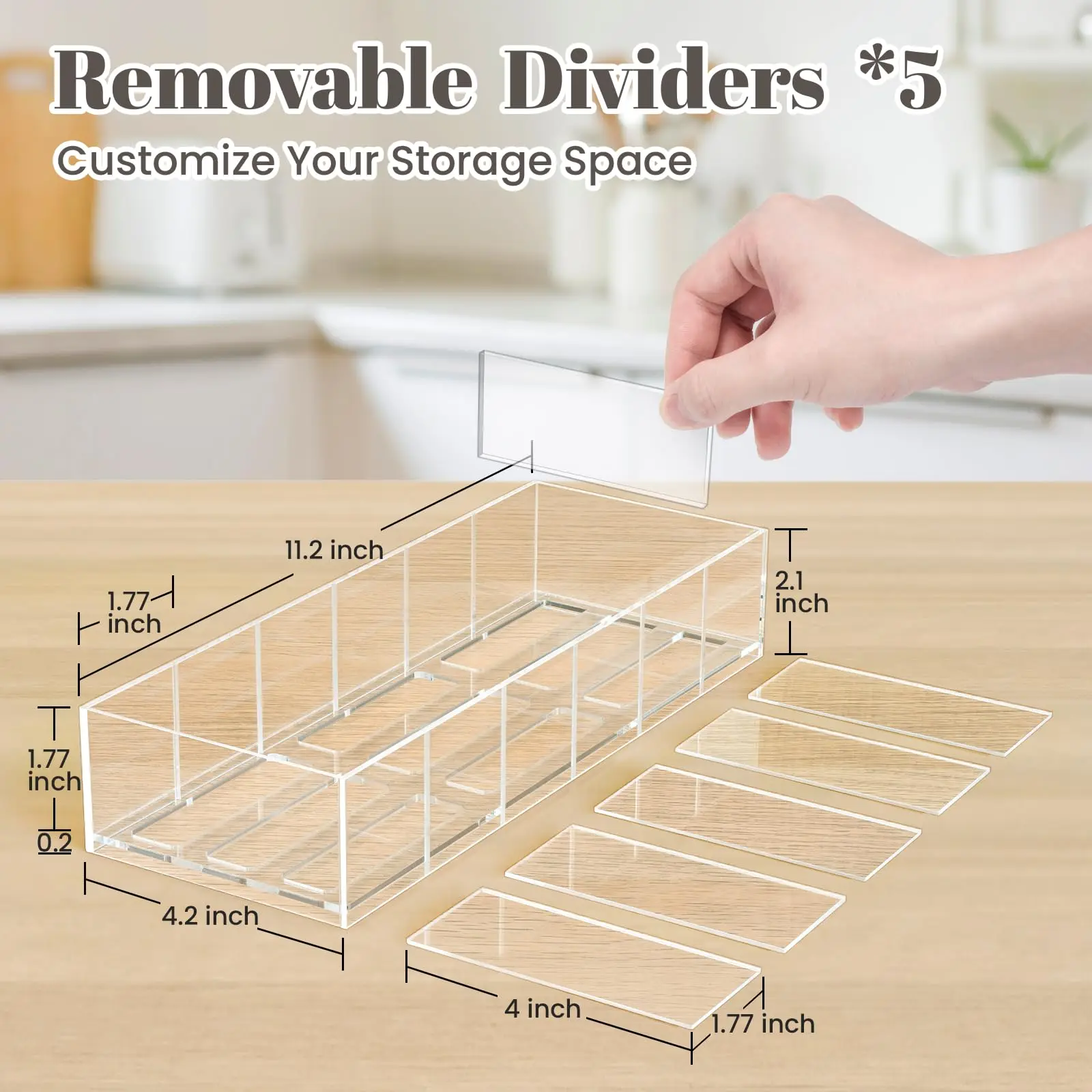 Acrylic Tumbler Lid Organizer Detachable Kitchne Accessories Storage Box for Stanley Cup Separators