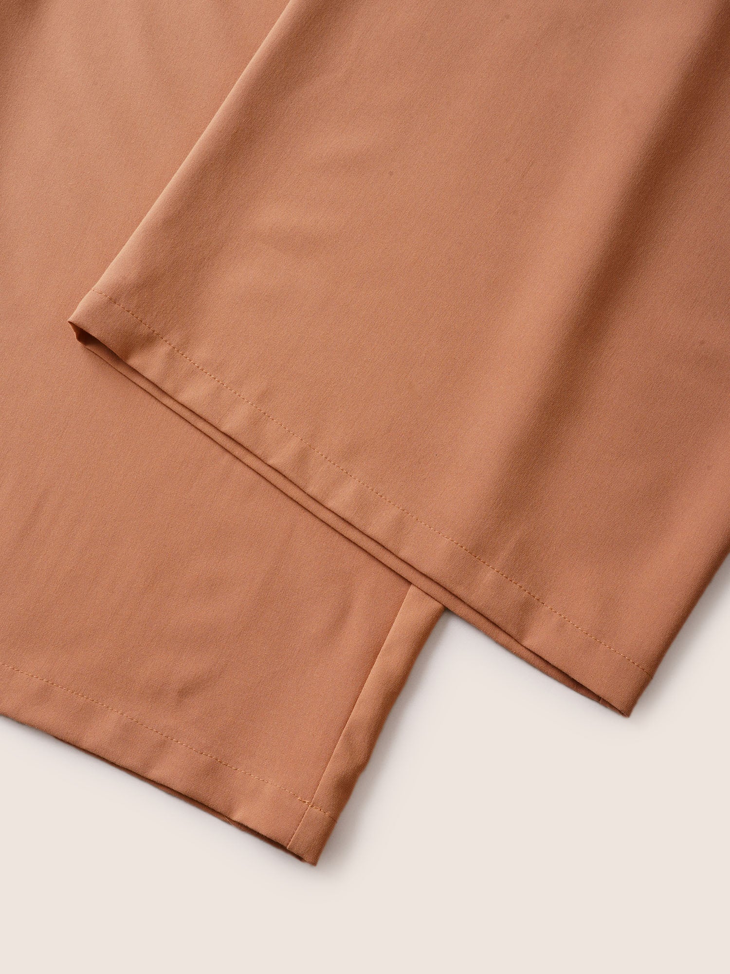 Plain Zipper Fly Pleated Wide Leg Pants