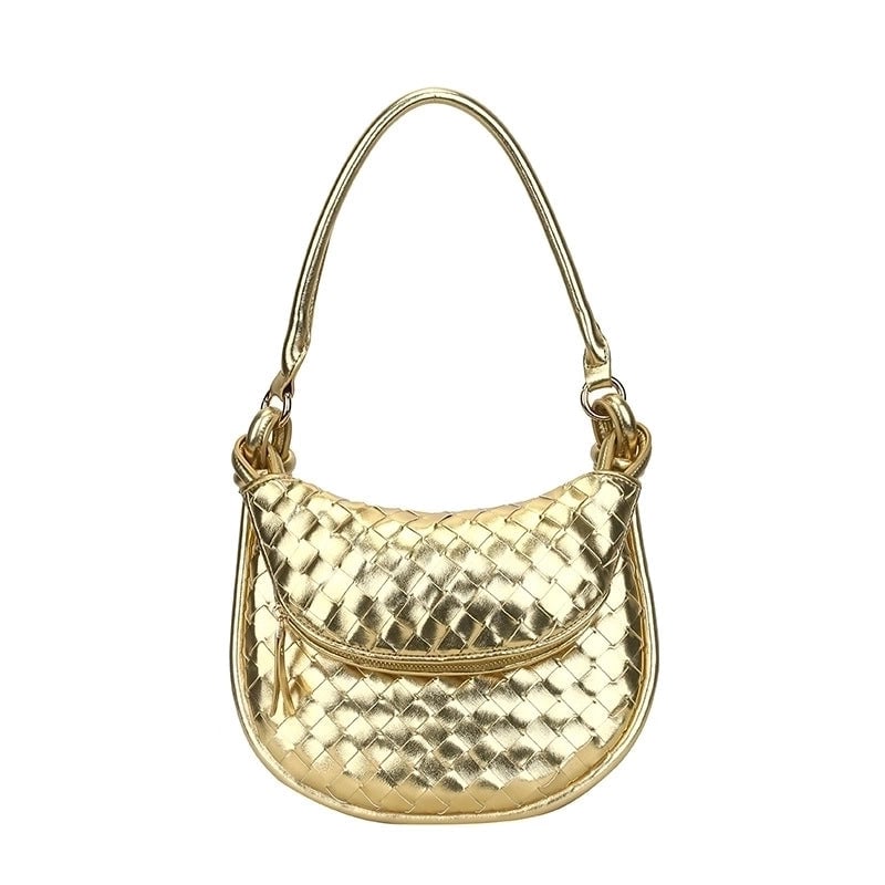 Women's Medium Pu Leather Solid Color Basic Vintage Style Dumpling Shape Flip Cover Underarm Bag