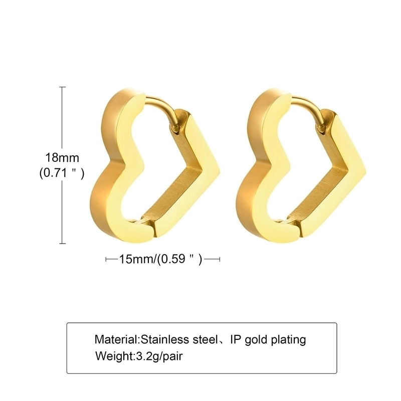 1 Pair Minimalist Geometric Plating 201 Stainless Steel Gold Plated Hoop Earrings