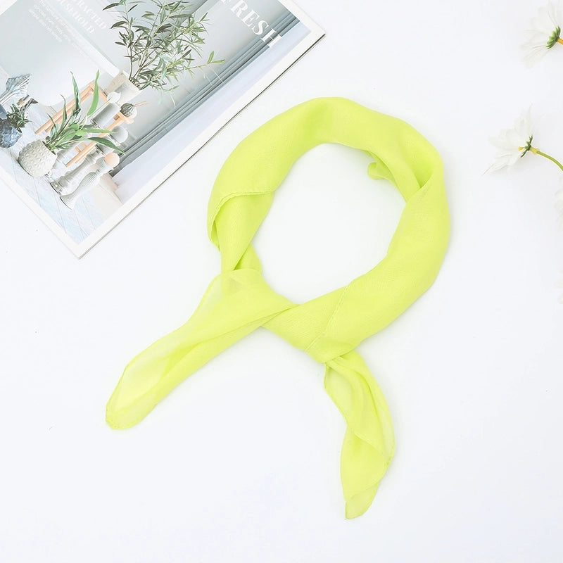 Women's Minimalist Classic Style Solid Color Chiffon Silk Scarf
