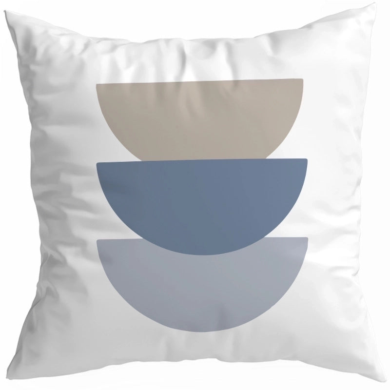 Exaggerated Modern Style Artistic Geometric Color Block Fibre Peach Skin Pillow Cases