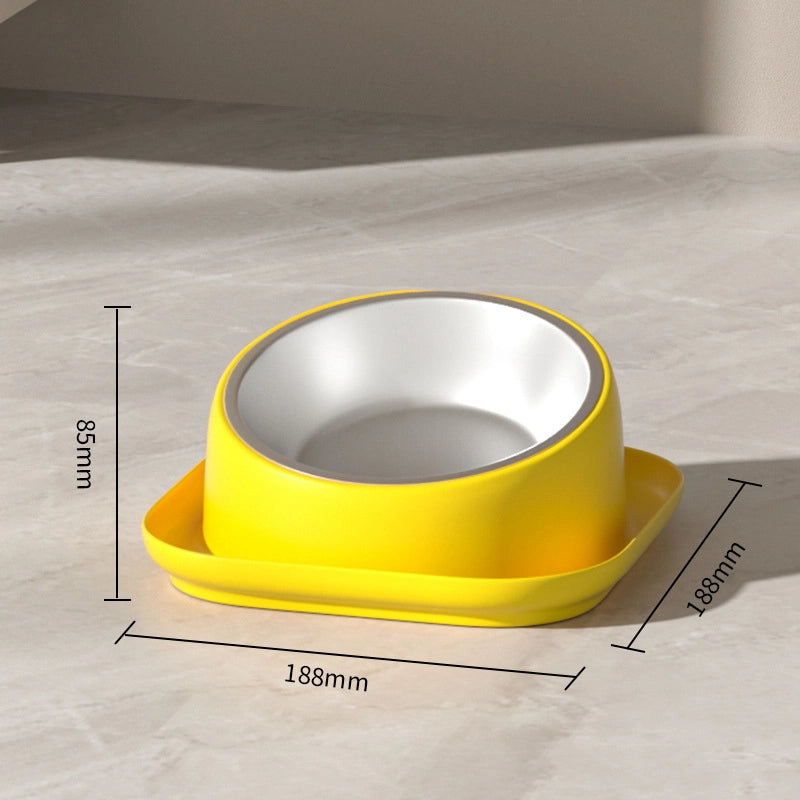 Pet Bowl Slanted Mouth Dog Food Bowl Anti-overturning Dog Water Integrated Pet Feeder Cat Feeding Utensils