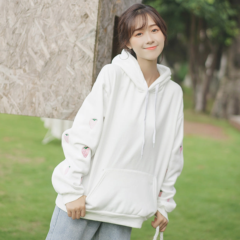 Strawberry Embroidered Sweatshirt KF90024