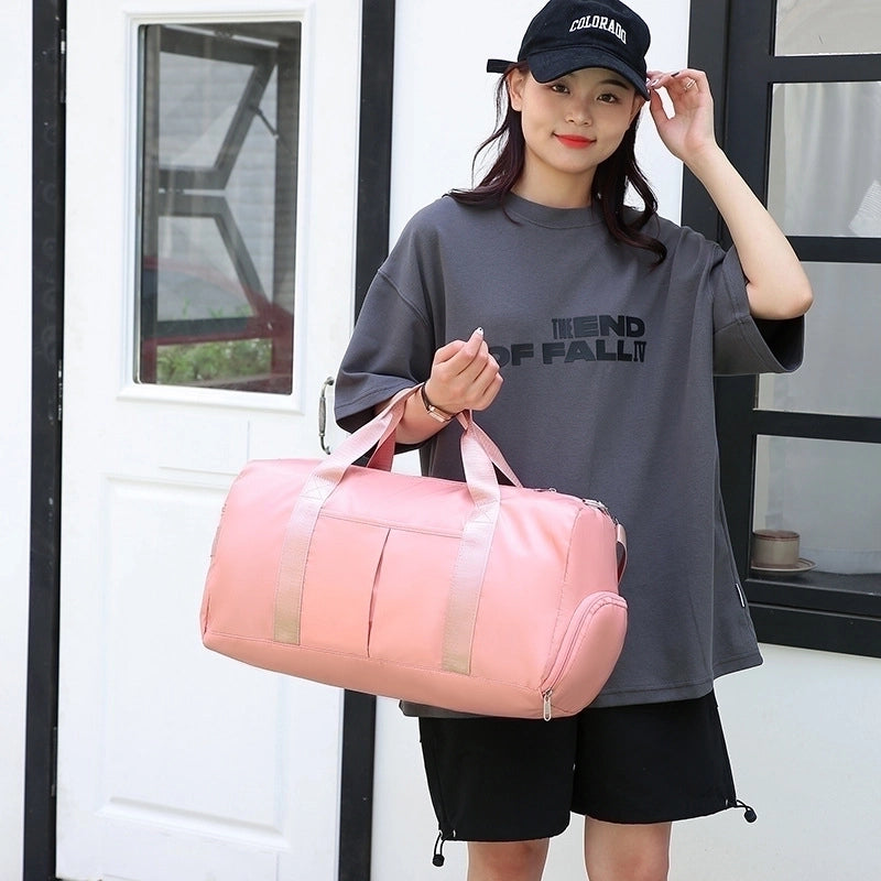 Unisex Classic Style Solid Color Nylon Travel Bags